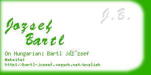 jozsef bartl business card